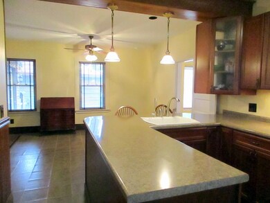 Looking out to the dining area