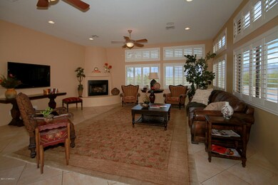 Family Room w/Fireplace & Views of Mtns.
