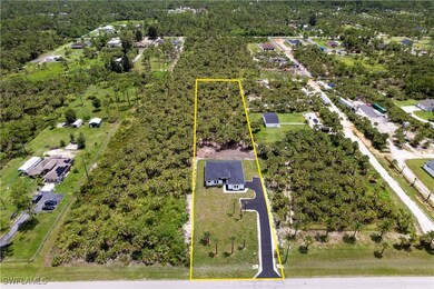 Aerial view of property's location with property b