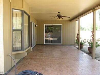 Covered brick patio