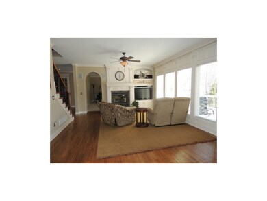 Hearth room with built-ins.