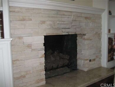Stacked stone gas fireplace