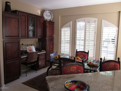 breakfast room and desk area