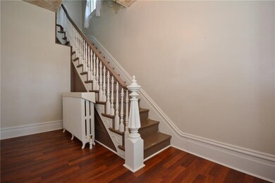 Beautifully detailed banister and stairs with dust