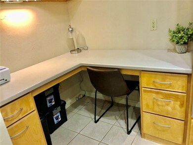 Built-in corner desk.