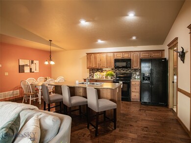Kitchen workspace with extra seating