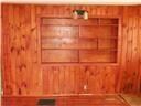 Family Room in Knotty Pine with Built Ins!