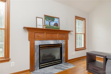 Gas Fireplace w/ Wood mantel