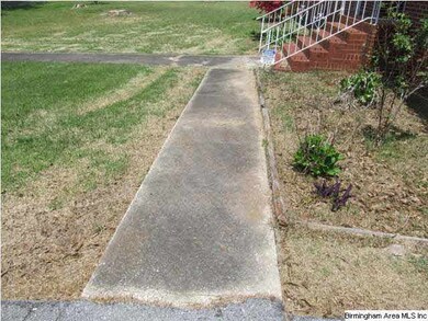 Sidewalk from driveway to front steps...