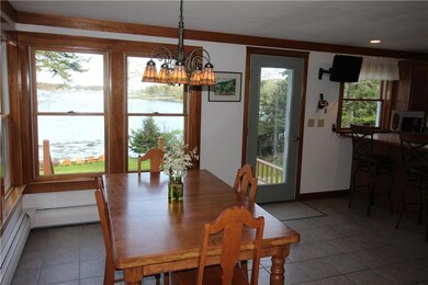The dining room opens to a deck...