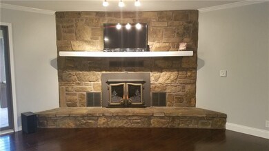 Living Room / Fireplace.   Note the lighting.