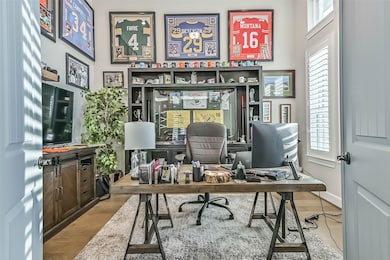 This dedicated office space offers the perfect ble