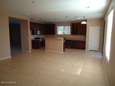 family room and kitchen
