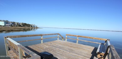 Dock with sitting area over Bogue Sound