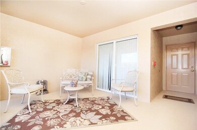 Living area with carpet