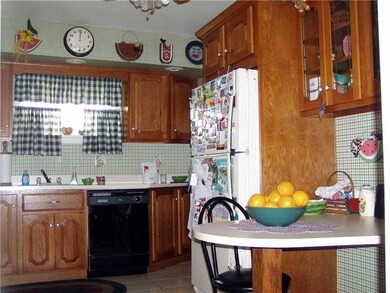 Kitchen. Built in table for your morning coffee.