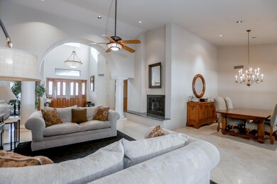 Arched doorway and vaulted ceilings