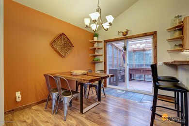 Dining area with deck access