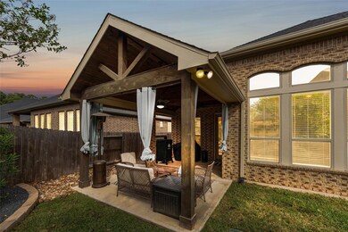 Custom covered patio with wood ceiling