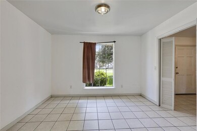Dining room that leads to kitchen.