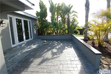 Front patio with French doors leading to living ro