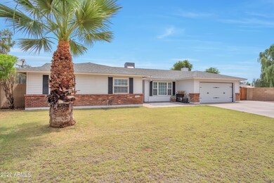 front view of home, large yard