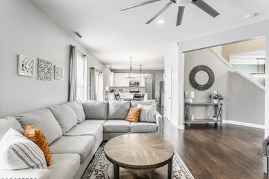 View Great  Room into Kitchen