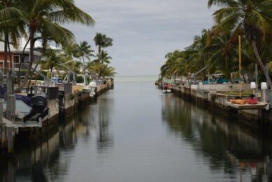 View up canal to ocean