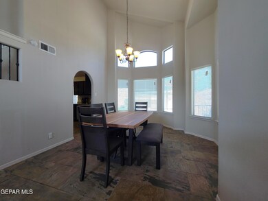 Formal dining room bay windows