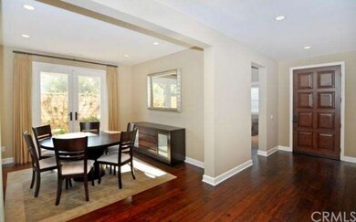 Formal dining room with French Doors to the privat