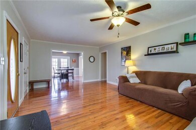 Front door opens up to living space.