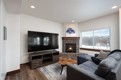 Fireplace, mountain views