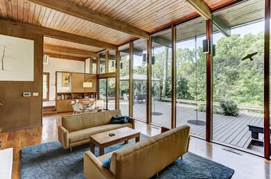 Great room has wall of windows!