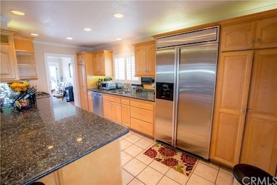 Stainless steel appliances and granite counter top