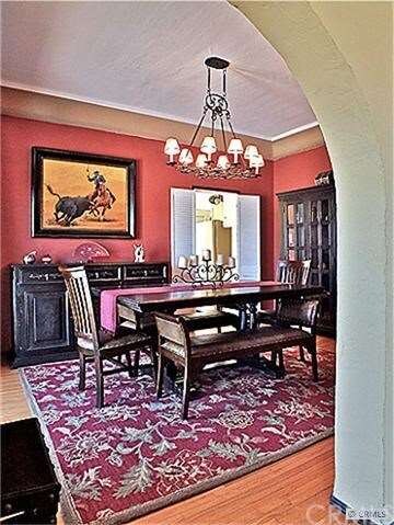 Living room into dining room