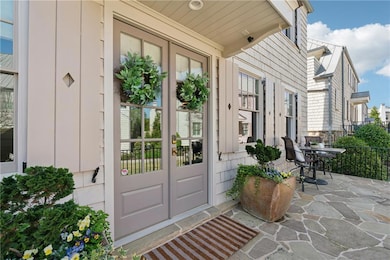 View of exterior entry with french doors