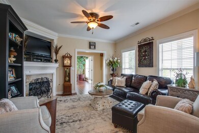 Lovely, focal point fireplace with space for a TV 