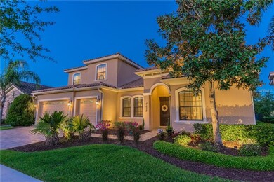 Twilight view of front of home