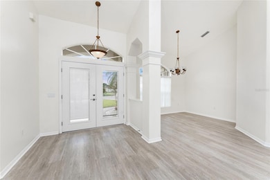 Entry with arched cutout