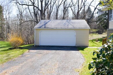 2 car detached garage has plenty of room for SUV's