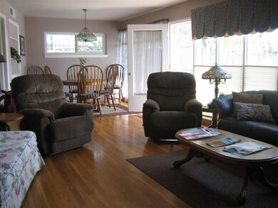 View of Living/Dining Area with single French Door