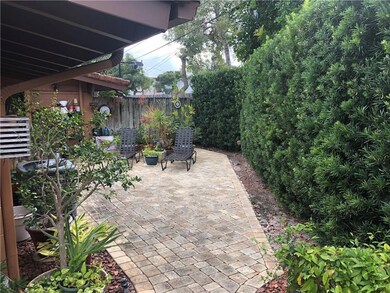 Courtyard western side with free solar lighting at night