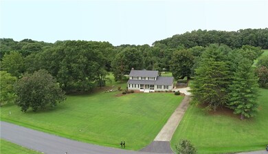Long concrete driveway