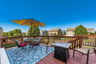 Large Deck Overlooks Back Yard