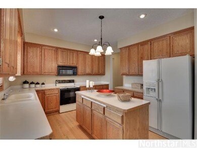 All custom oak cabinets with lots of storage. Grea