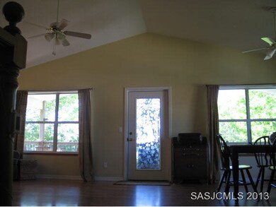 View from kitchen to deck
