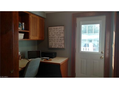 Another view of the office and the new back door.