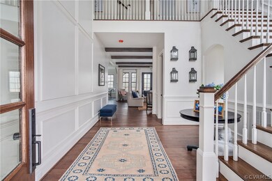 2 story foyer with custom trim