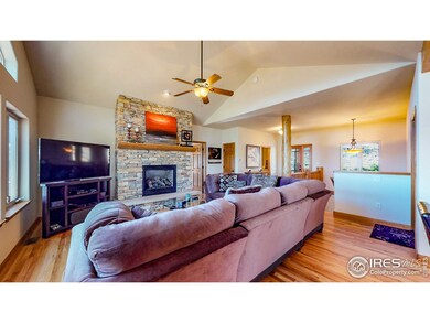 Floor to Ceiling Stacked Stone Fireplace