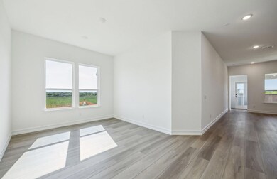 Bright gathering room with large windows *real hom